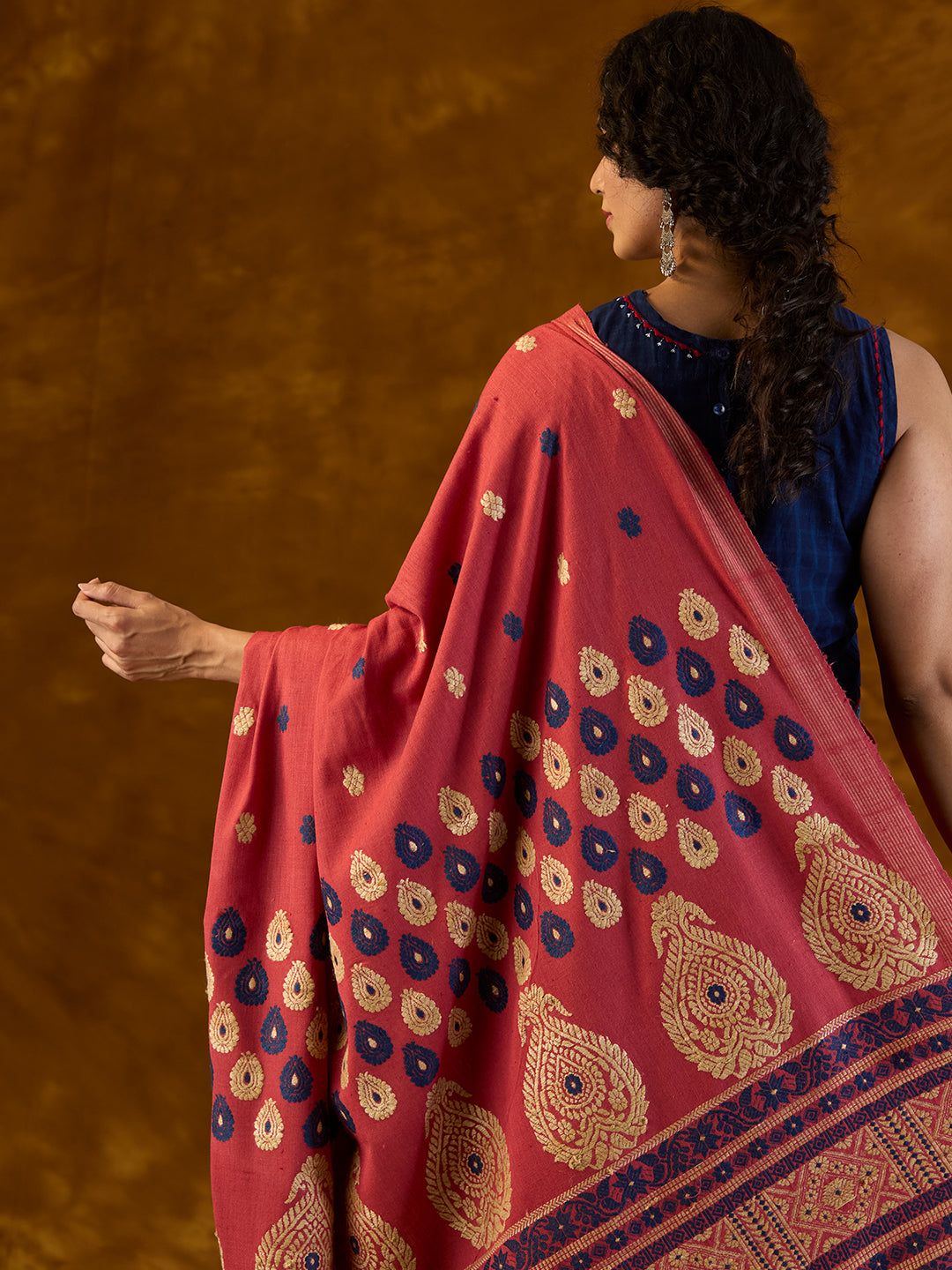 Passion Red Eri Silk Saree