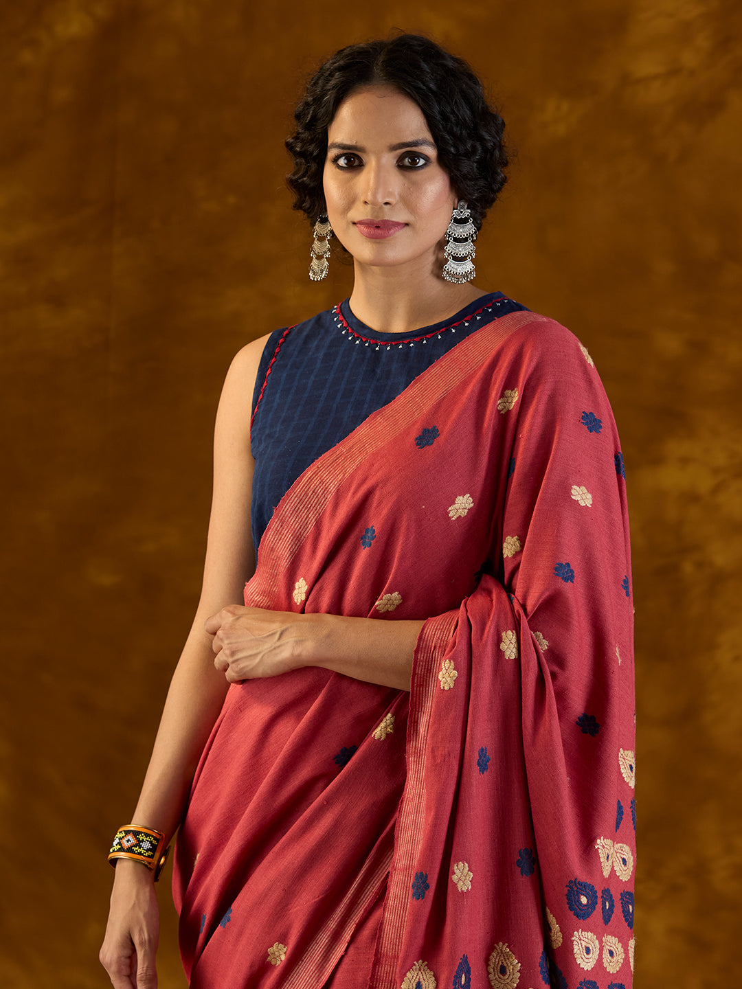 Passion Red Eri Silk Saree