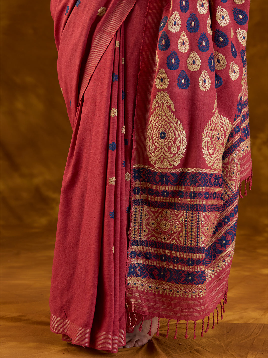 Passion Red Eri Silk Saree