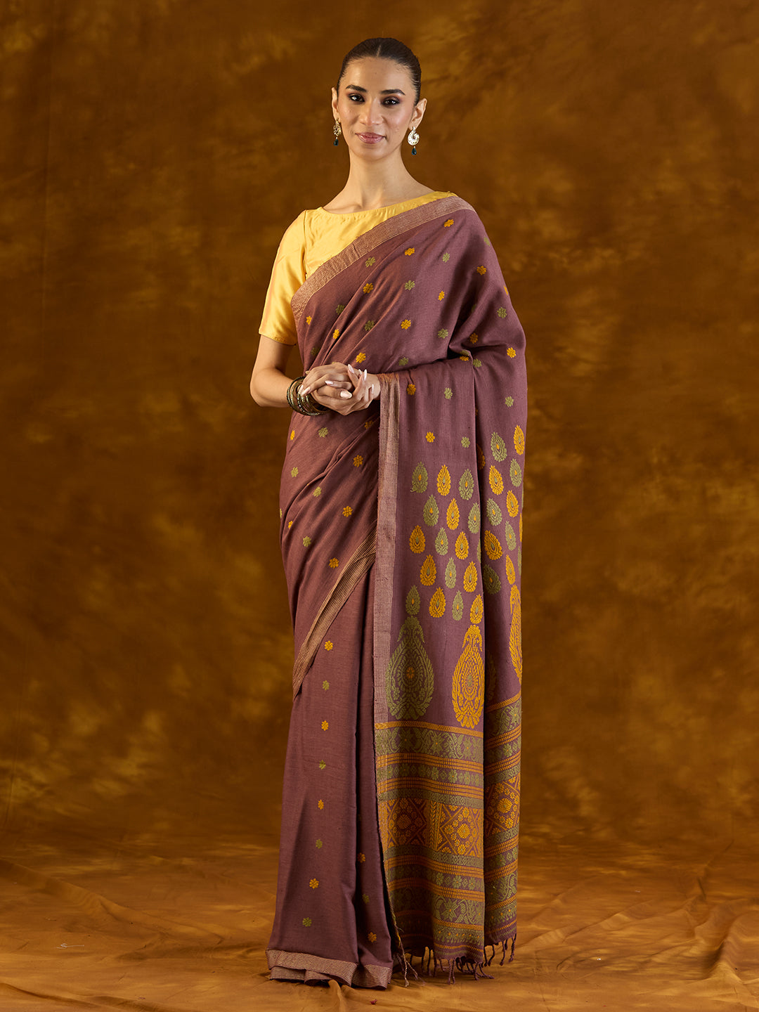 Ruby Berry Drapes Saree