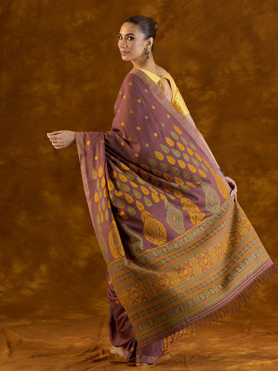 Ruby Berry Drapes Saree