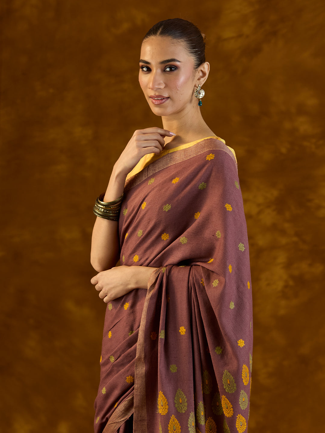 Ruby Berry Drapes Saree