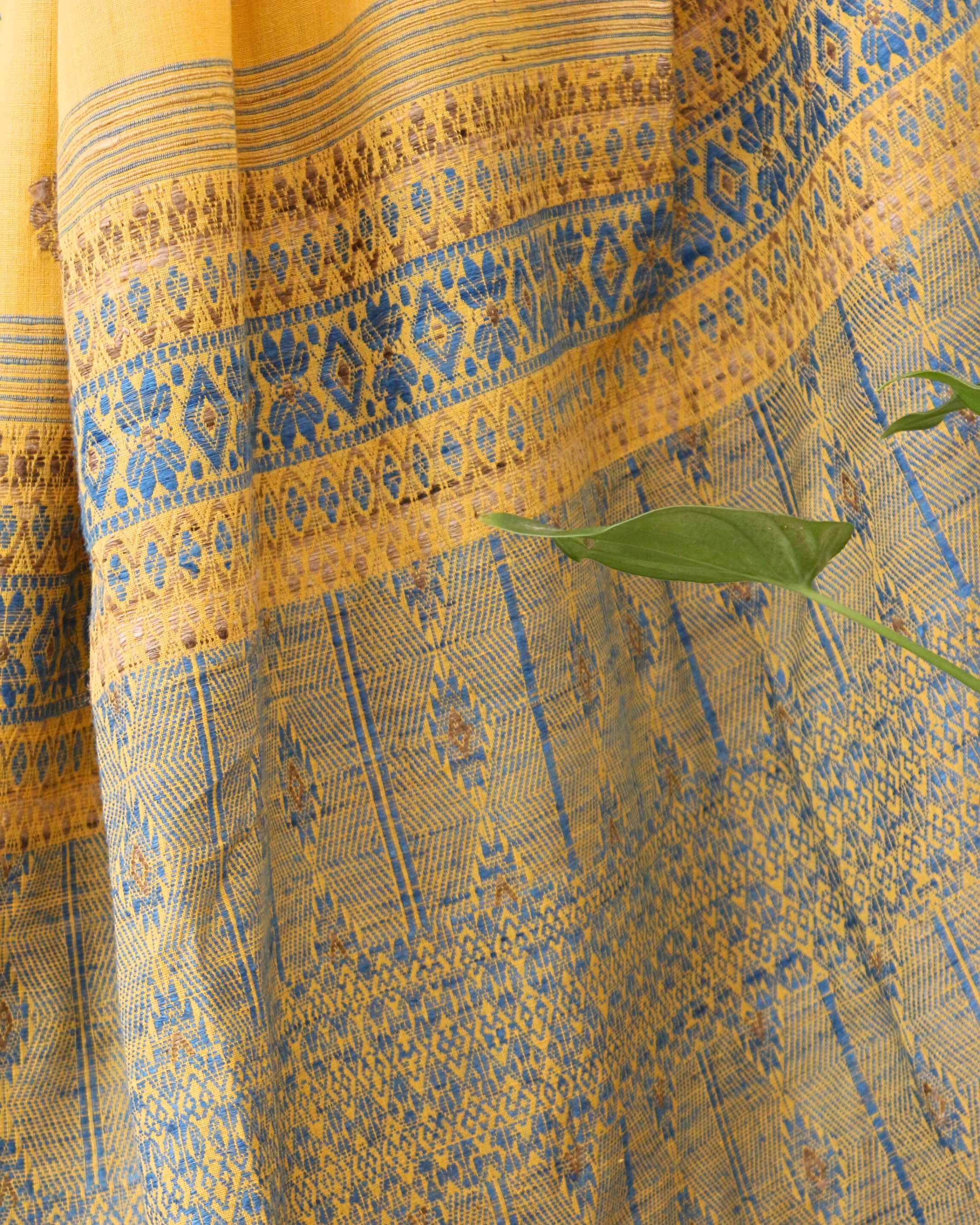 Yellow Eri Silk Saree