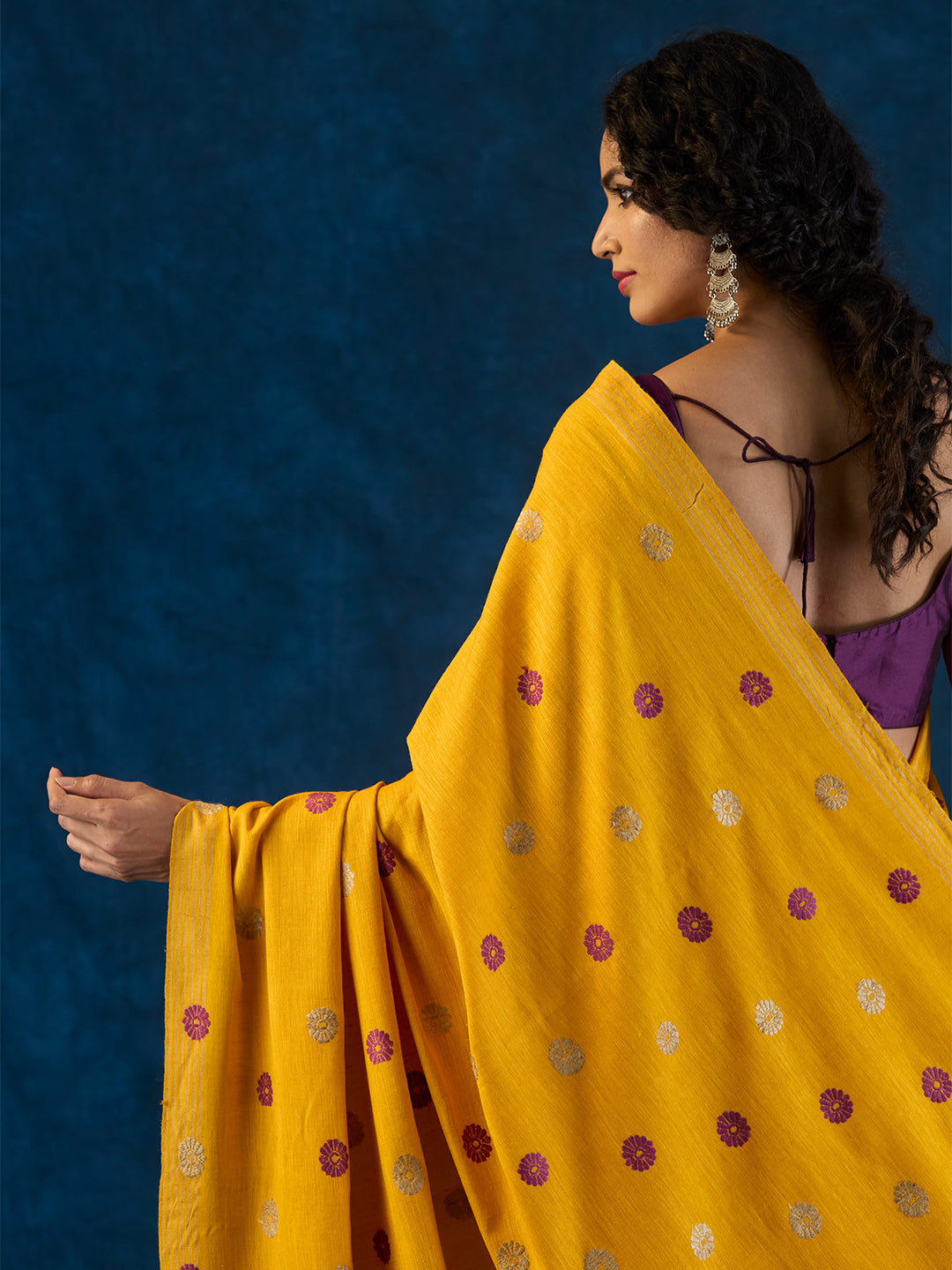 Golden Yellow Eri Silk Saree