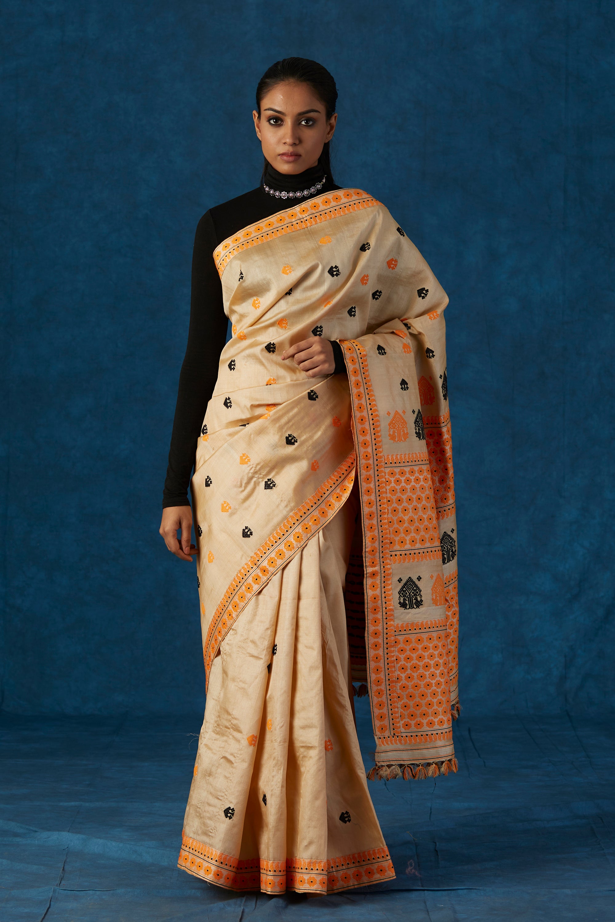 Tussar Silk Saree With Eri Design