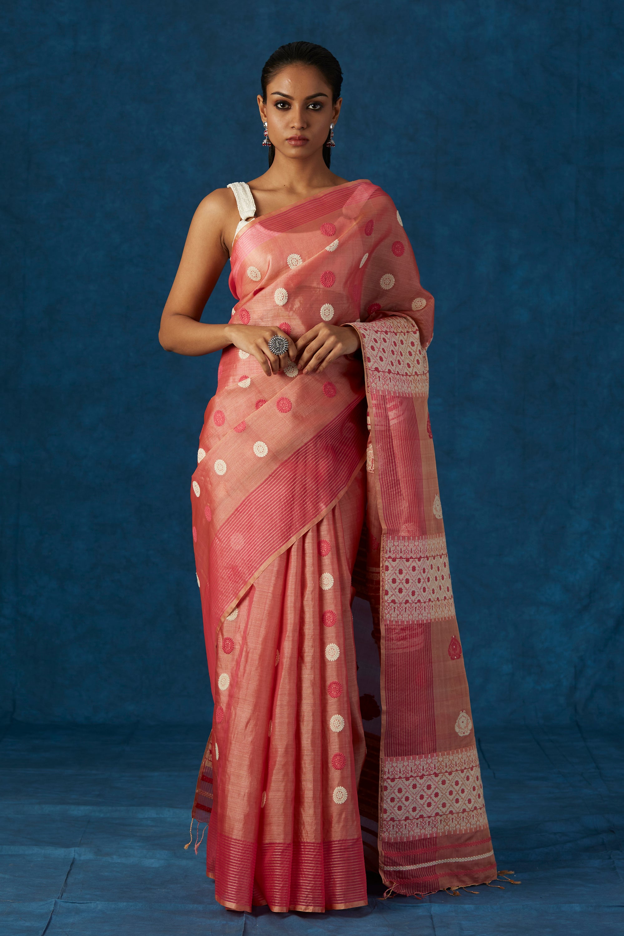 Peach Kesapaat Saree