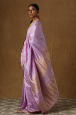 Load image into Gallery viewer, Light Purple Mulberry Silk Saree
