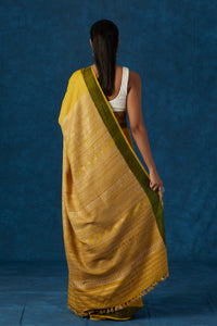 Yellow Eri Silk Saree (naturally dyed)