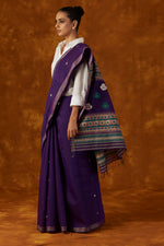 Load image into Gallery viewer, Purple Kesapaat and Eri Silk Saree
