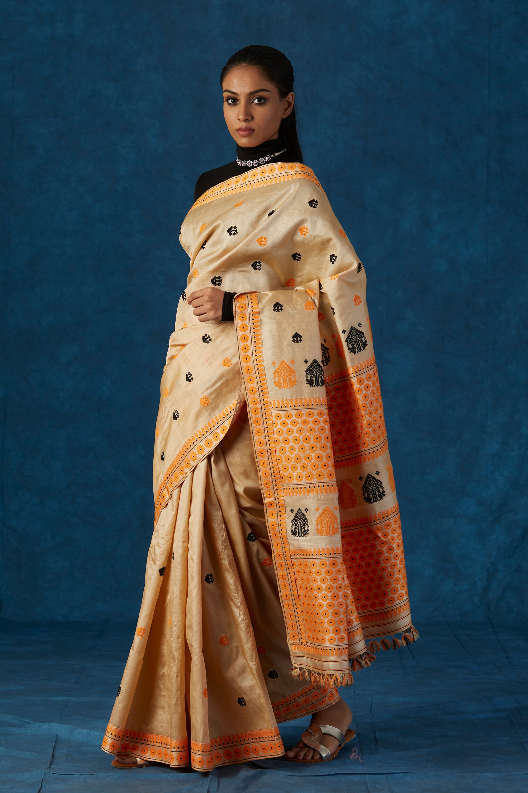 Tussar Silk Saree With Eri Design