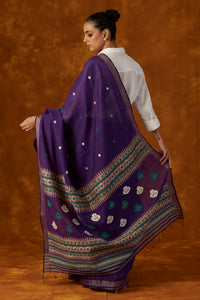 Purple Kesapaat and Eri Silk Saree