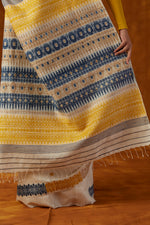 Load image into Gallery viewer, Off White Kesapaat and Eri Silk Saree
