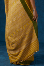 Load image into Gallery viewer, Yellow Eri Silk Saree (naturally dyed)
