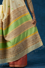 Load image into Gallery viewer, Peach and Cream Kesapaat and Eri Silk Saree
