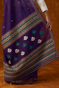 Purple Kesapaat and Eri Silk Saree