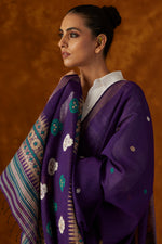 Load image into Gallery viewer, Purple Kesapaat and Eri Silk Saree
