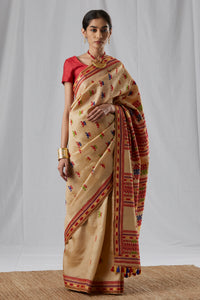 Golden Tussar Silk Saree
