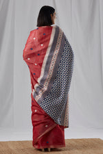 Load image into Gallery viewer, Red Raw Mulberry (Kesapaat) and Eri Silk Saree
