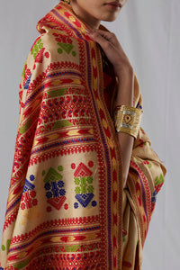 Golden Tussar Silk Saree