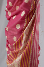 Load image into Gallery viewer, Rani Pink Raw Mulberry (Kesapaat) and Eri Silk Saree

